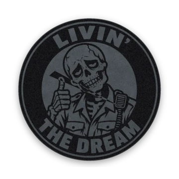 Livin' the Dream patch in Dark Grey