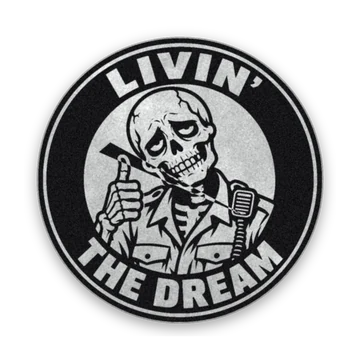 Livin' the Dream patch in White